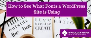 How to See What Fonts a WordPress Site is Using