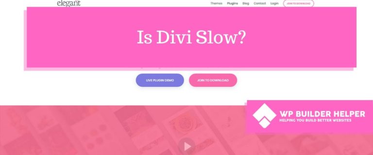 Is-divi-slow