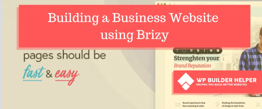 Building a Business Website using Brizy