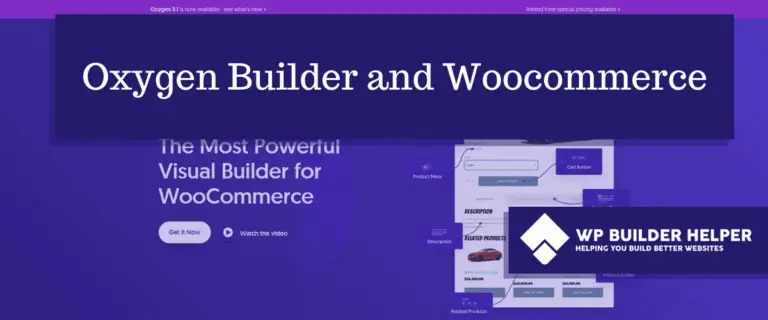 oxygen builder and woocommerce